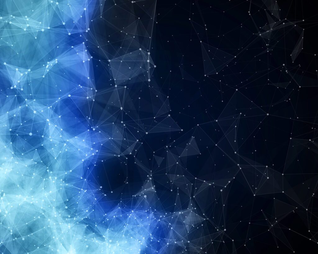 Illustration of blue abstract nebula